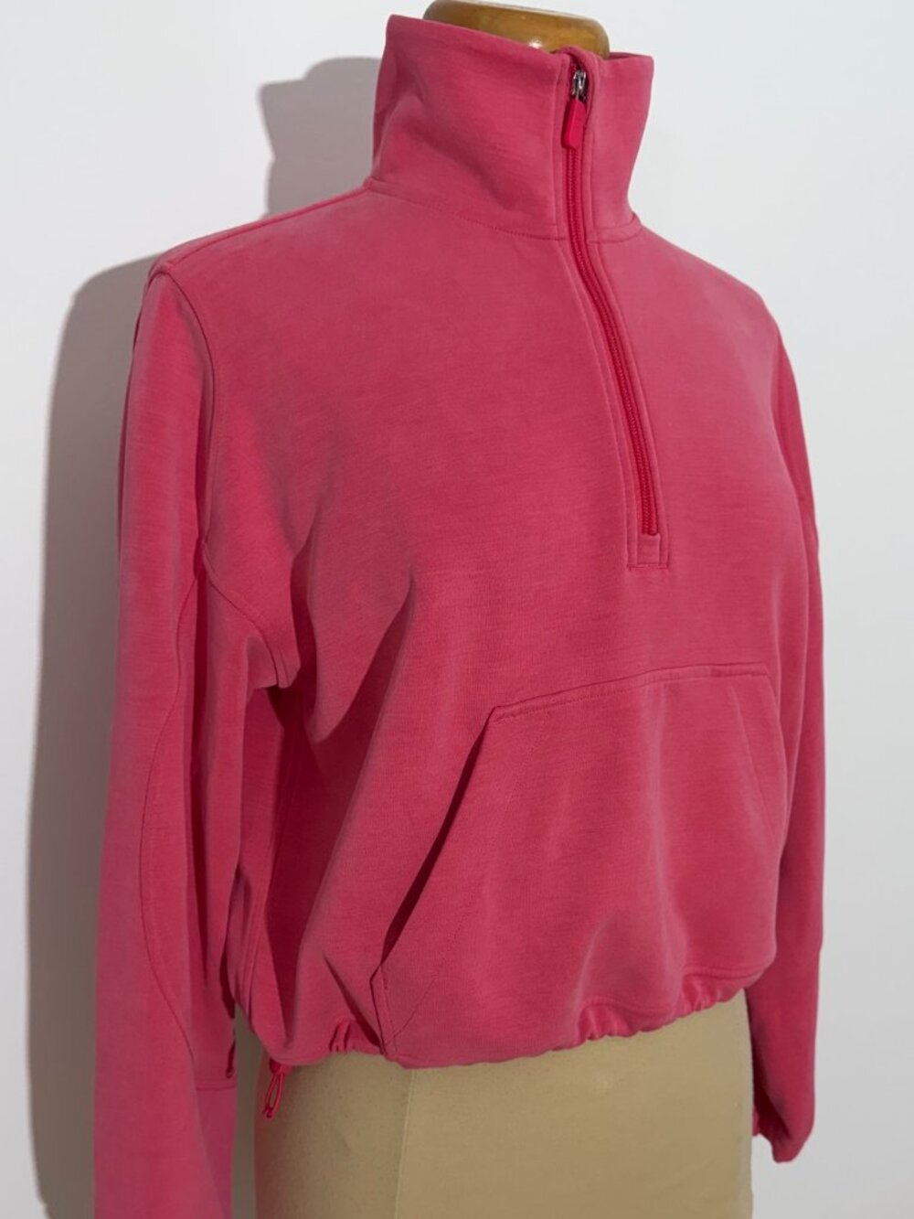 Lululemon Pink Brushed Softstreme Half Zip Pullover Sweatshirt